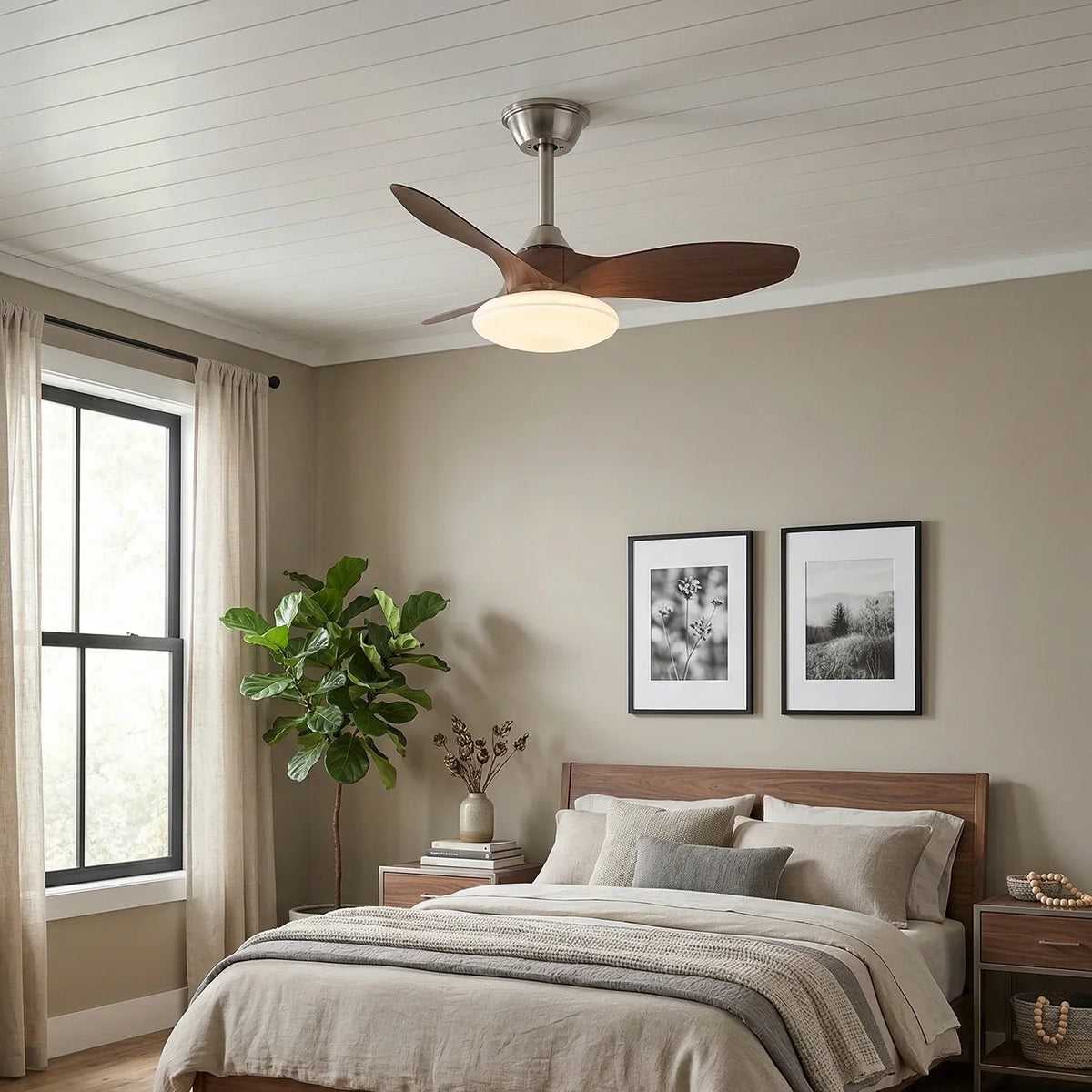 Three-Blade Zephira Copper Ceiling Fan Light – Copper detail 6