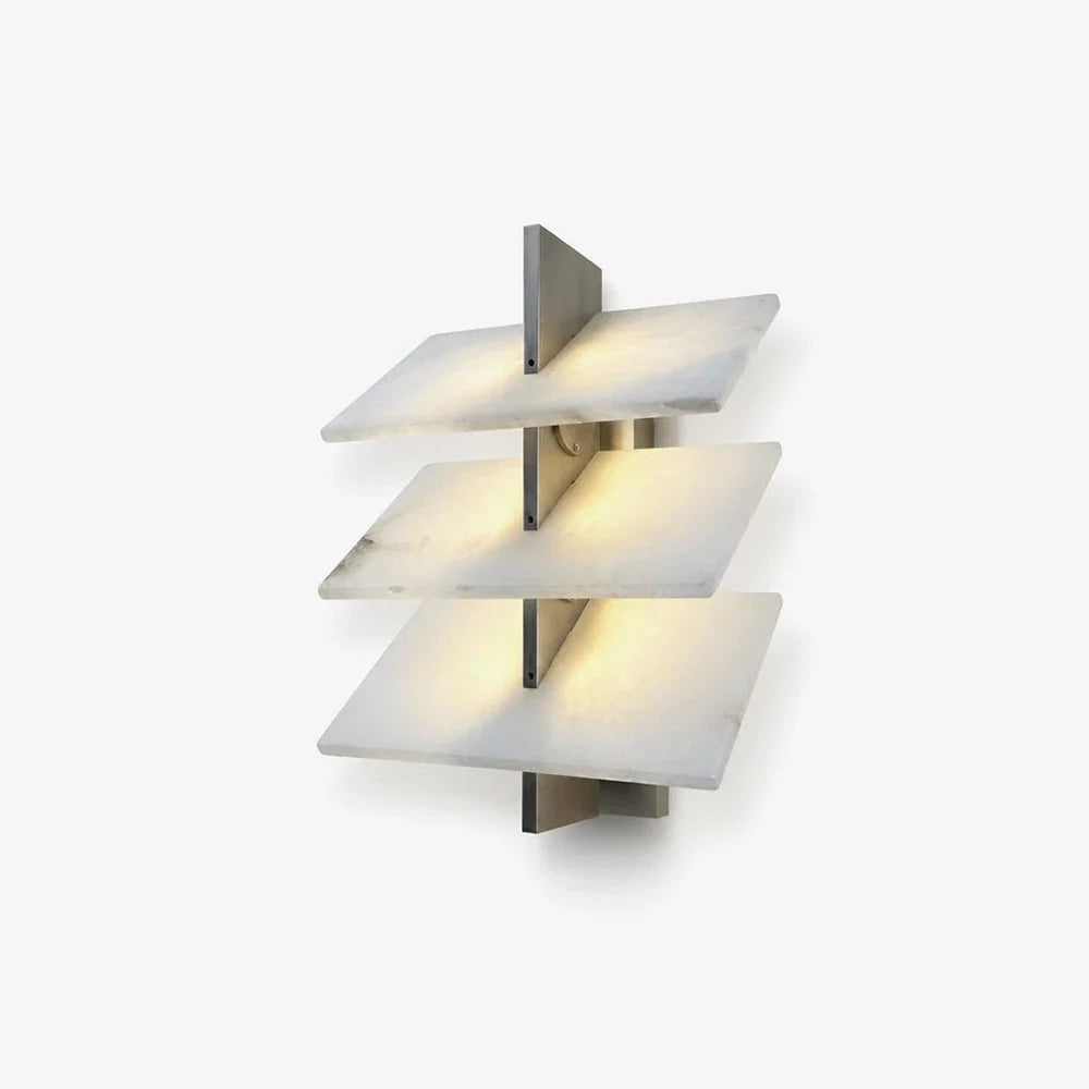 Tiered Alabaster Slab Wall Sconce – Alabaster detail 10