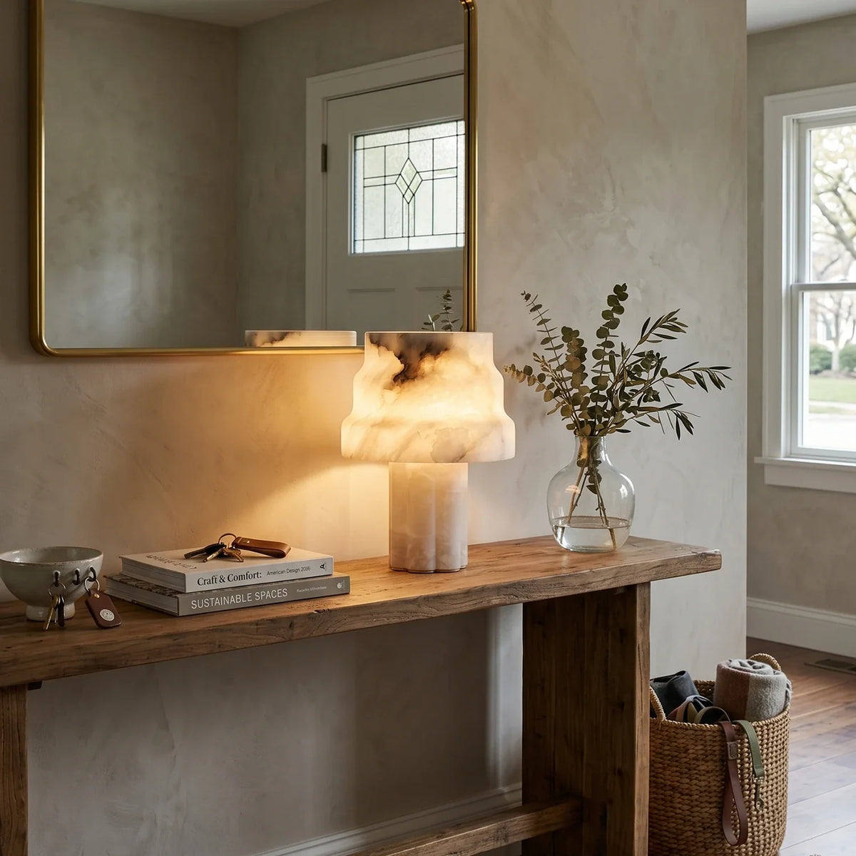 Tiered Verona Alabaster Table Lamp – Alabaster detail 5