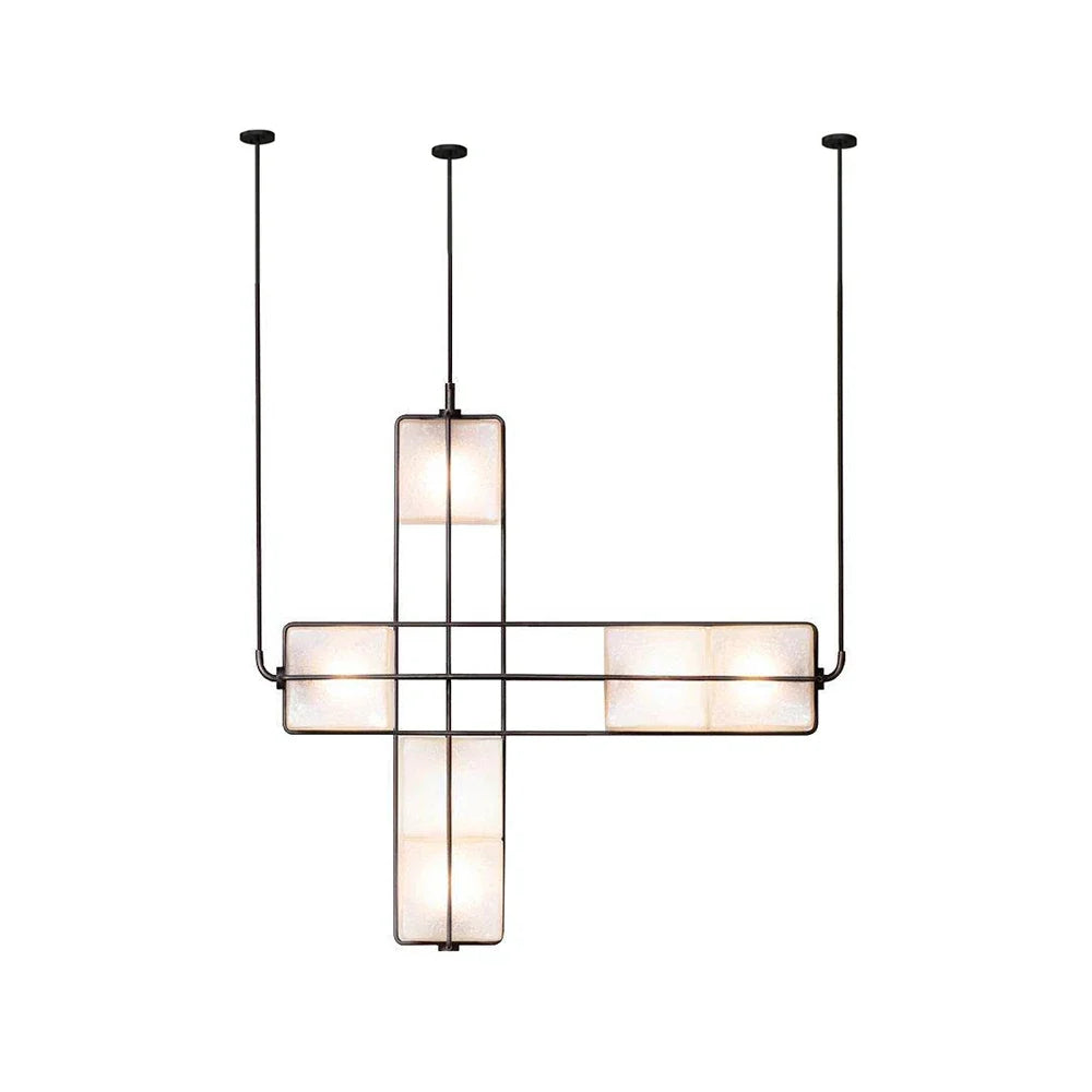 Traverse Modular Glass Cube Chandelier – Glass detail 18