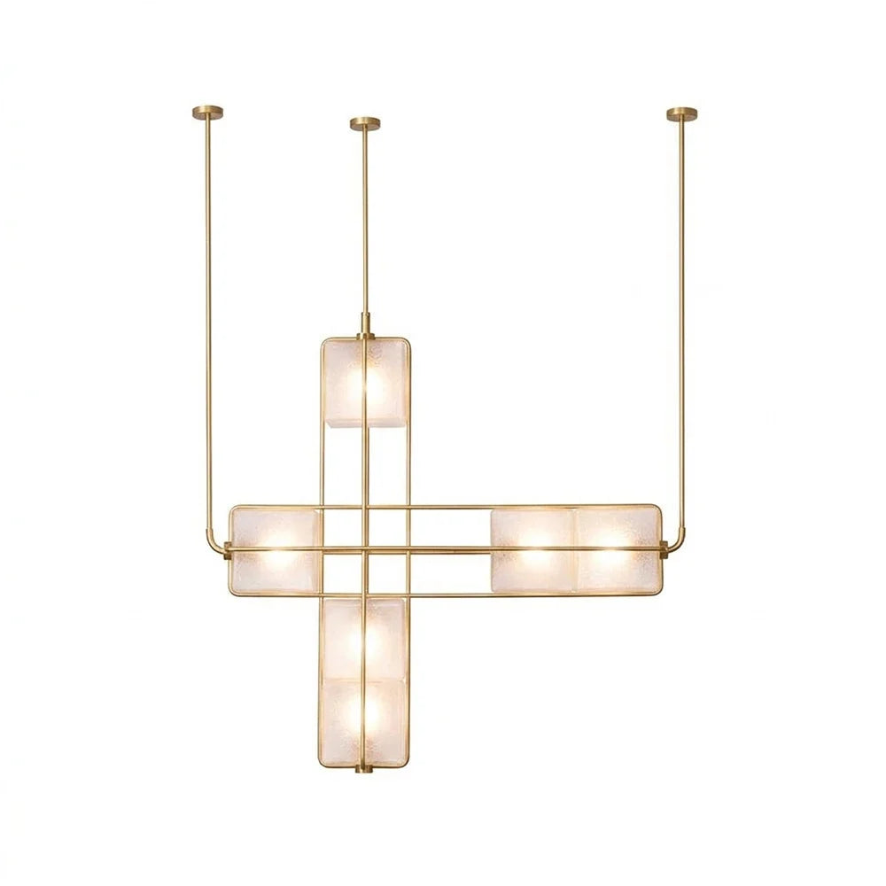 Traverse Modular Glass Cube Chandelier – Glass detail 19