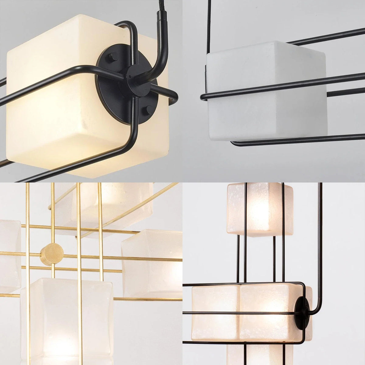 Traverse Modular Glass Cube Chandelier – Glass detail 13