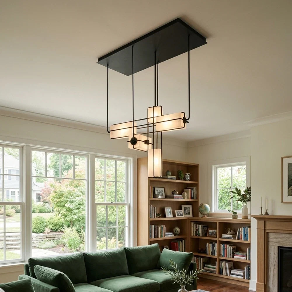 Traverse Modular Glass Cube Chandelier – Glass detail 5