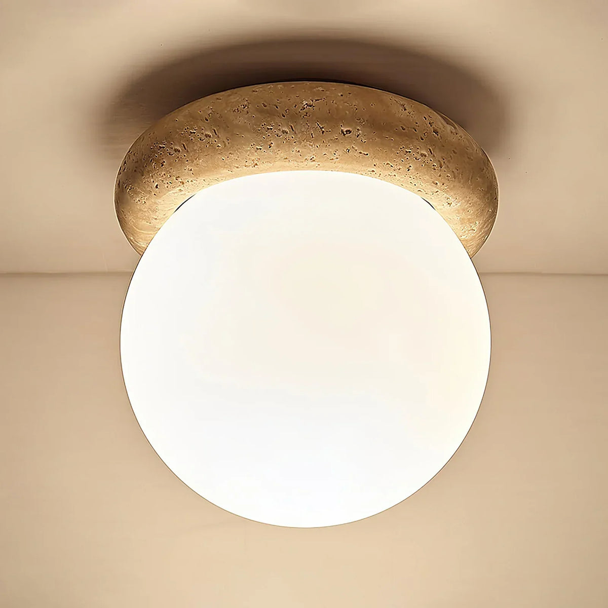 Travertine Asteroid Round Ceiling Lamp – Travertine detail 11