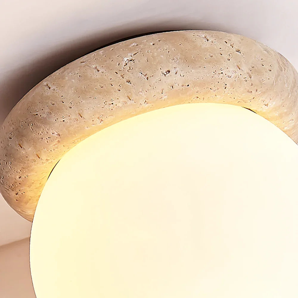 Travertine Asteroid Round Ceiling Lamp – Travertine detail 8