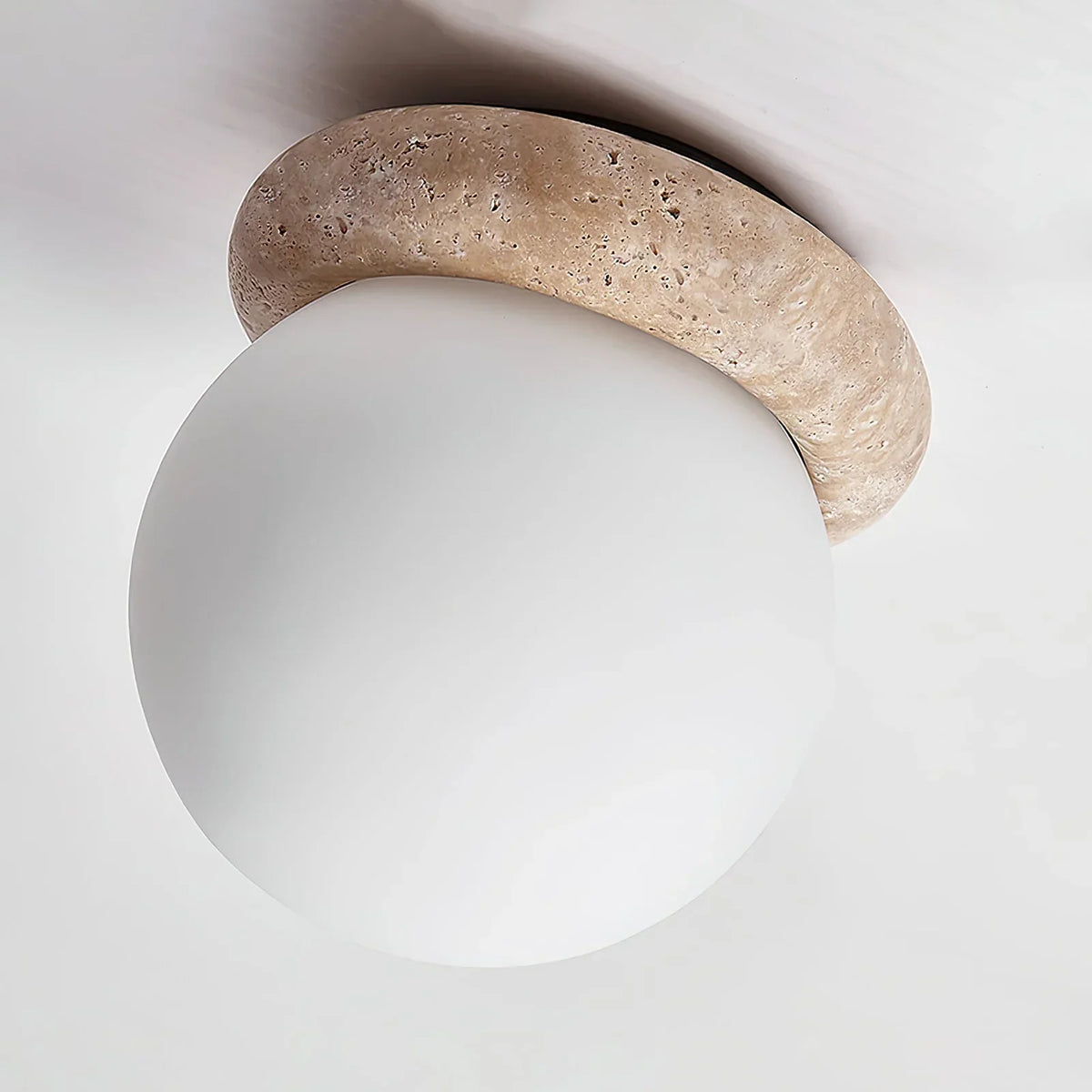 Travertine Asteroid Round Ceiling Lamp – Travertine detail 9