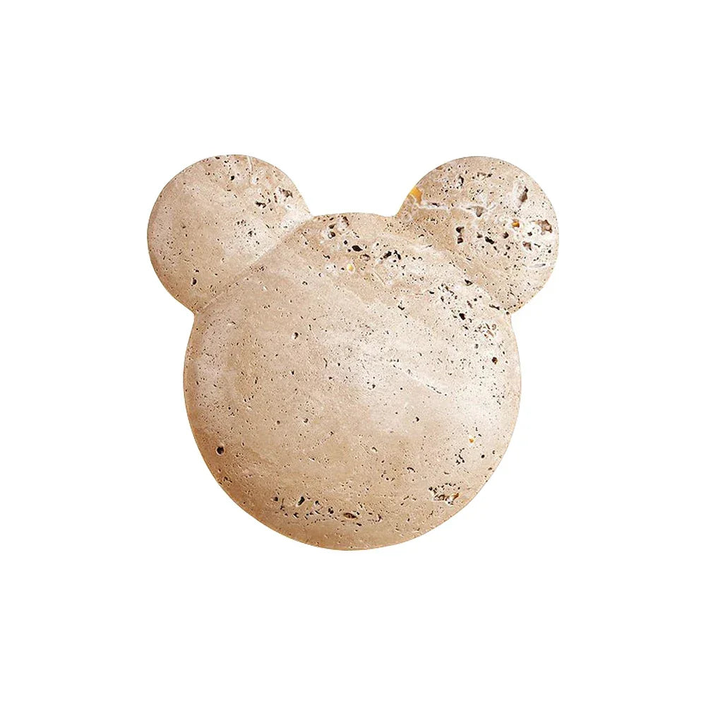 Travertine Bear Art Wall Lamp – Travertine detail 10