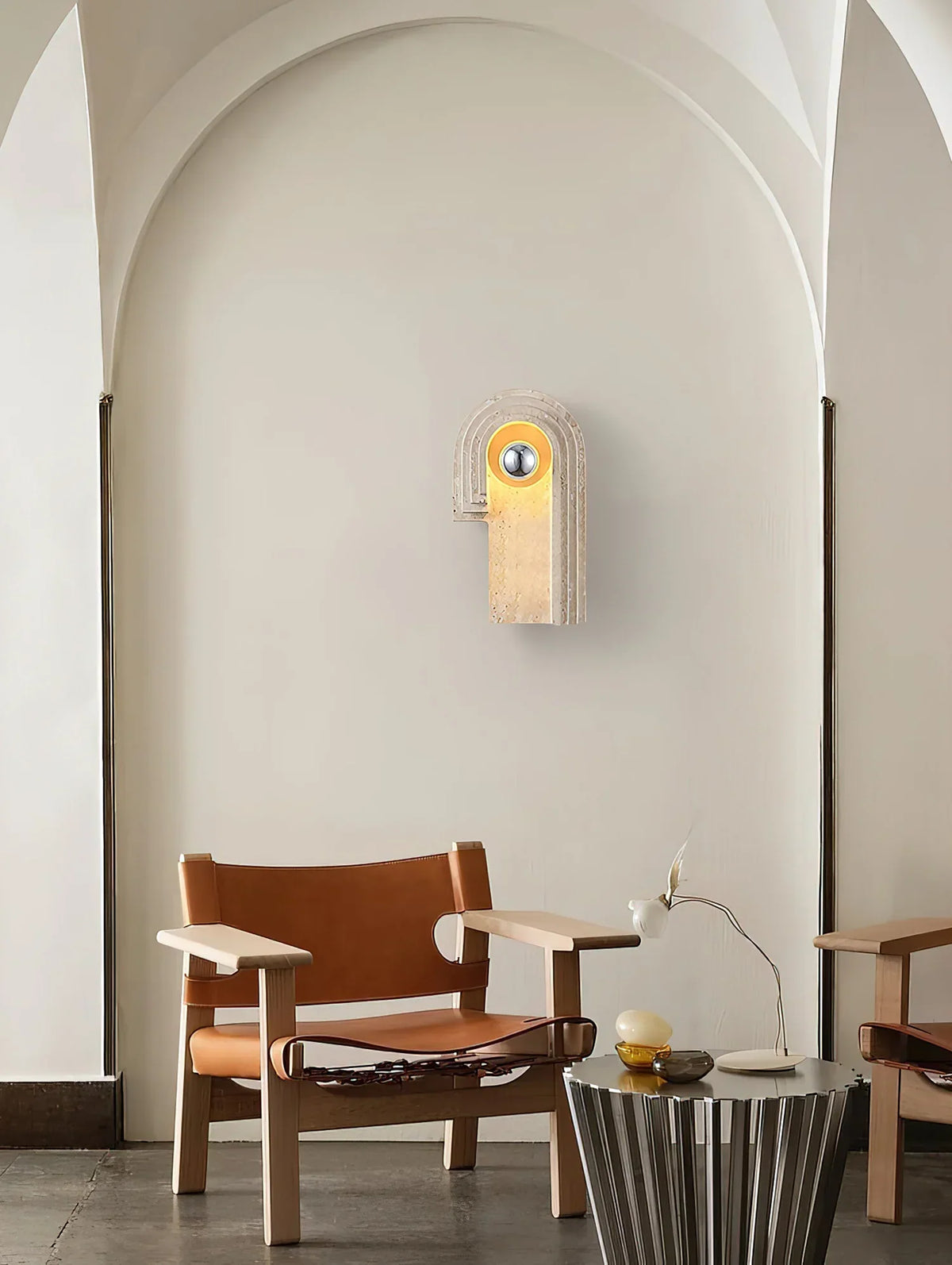 Travertine Bien Wall Lamp – Travertine detail 7