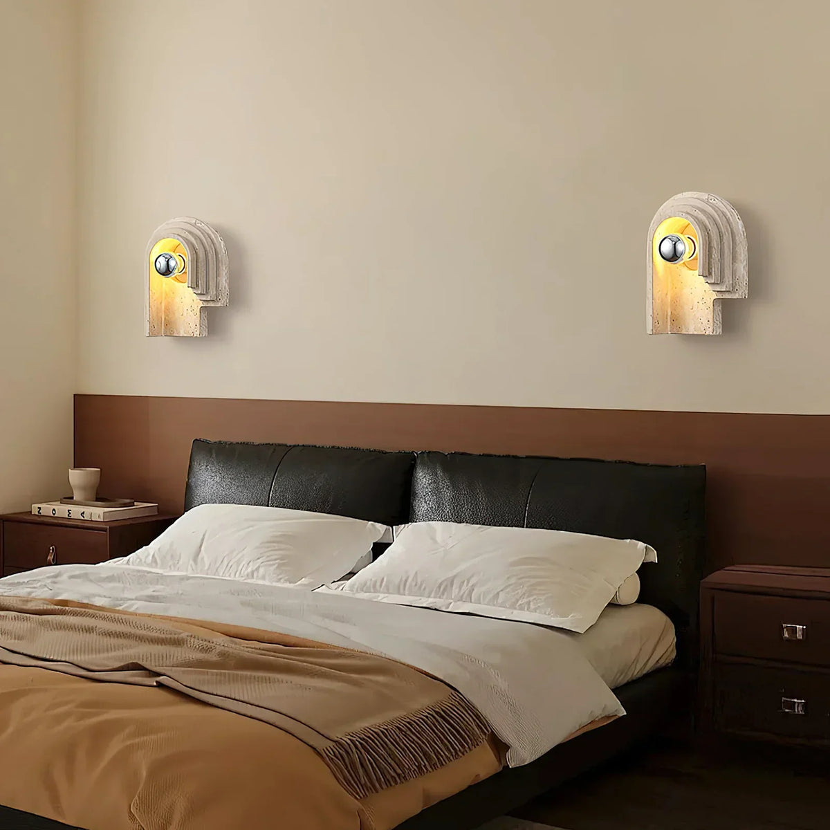 Travertine Bien Wall Lamp – Travertine detail 4