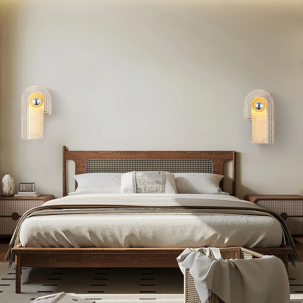 Travertine Bien Wall Lamp – Travertine detail 5