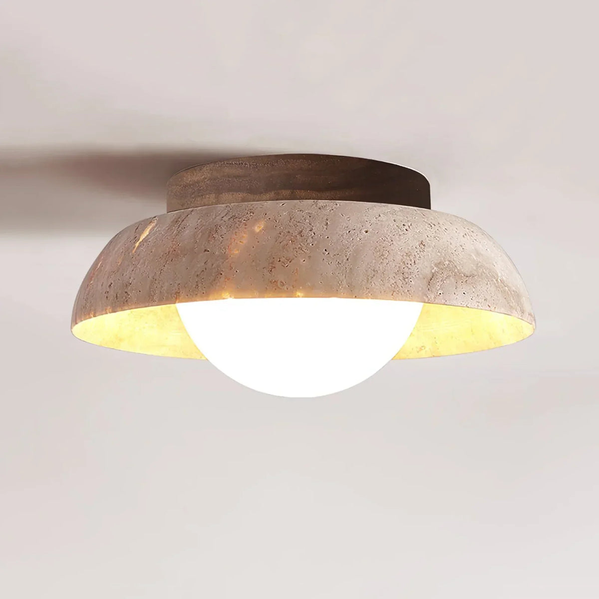 Travertine Caelo Ceiling Lamp – Travertine detail 9
