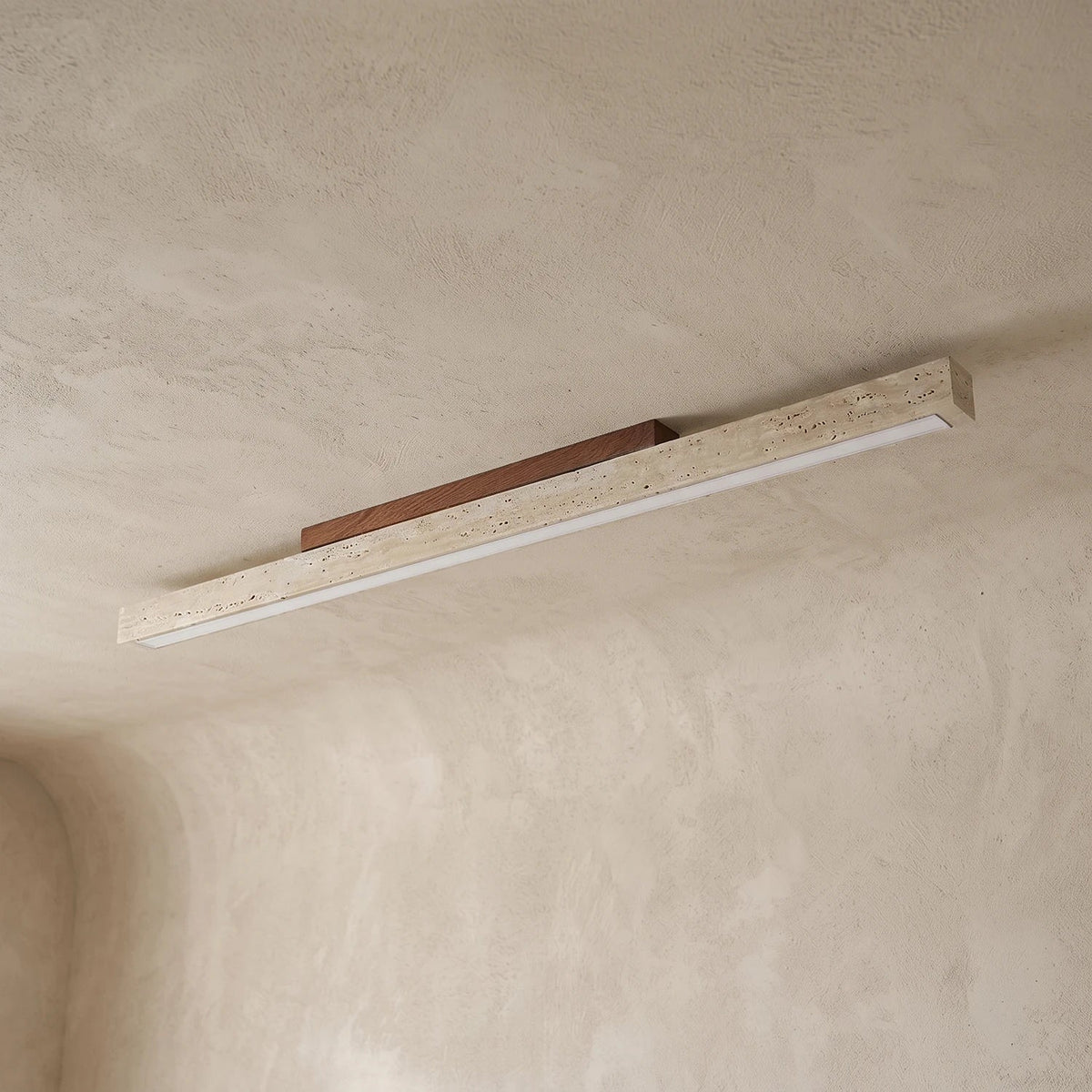 Travertine Column Rectangle Ceiling Light – Travertine detail 21