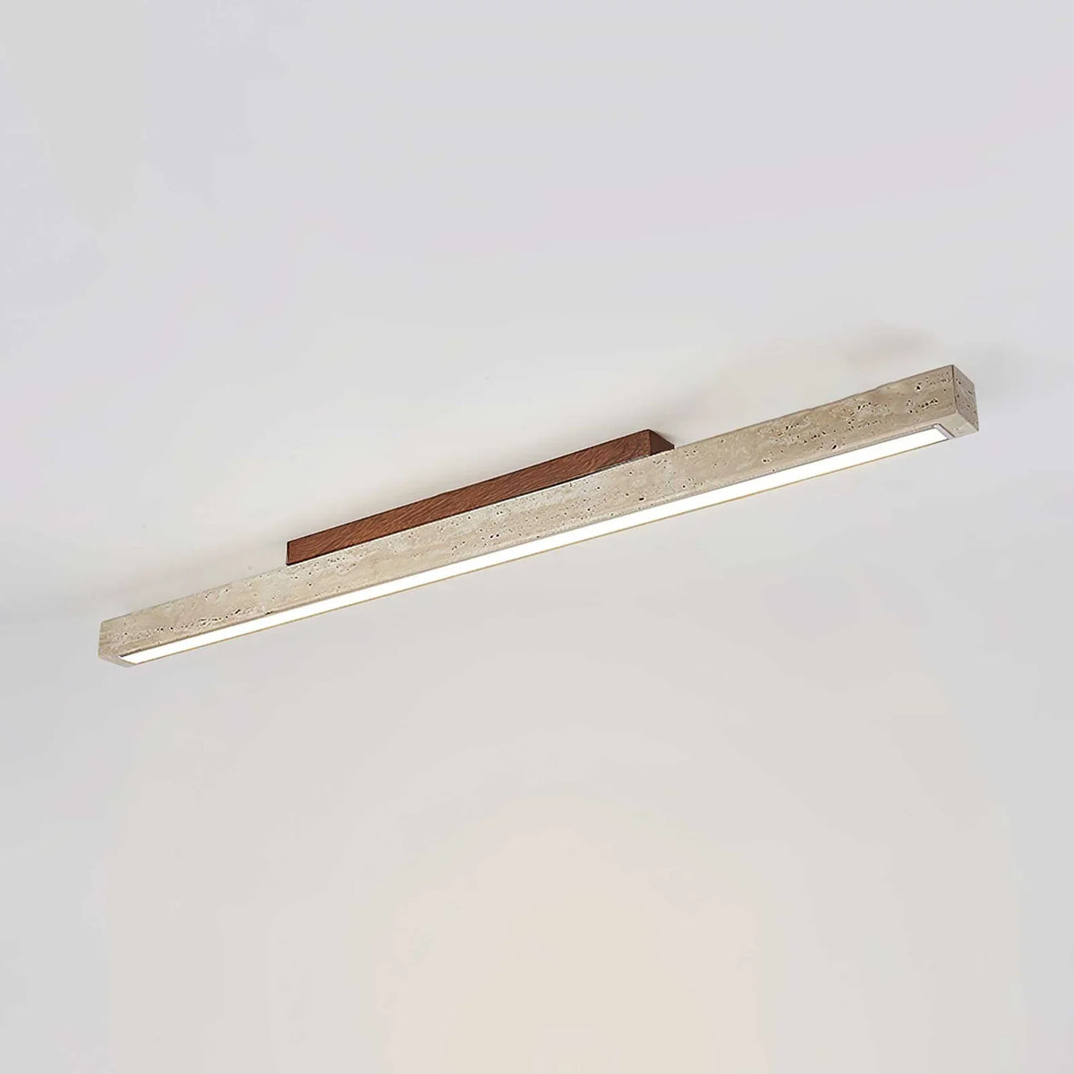 Travertine Column Rectangle Ceiling Light – Travertine detail 12