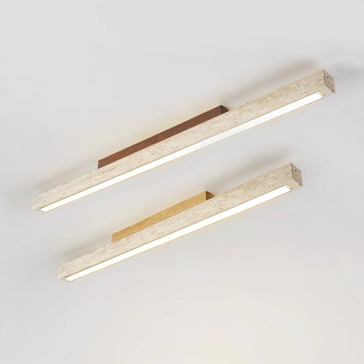 Travertine Column Rectangle Ceiling Light – Travertine detail 11