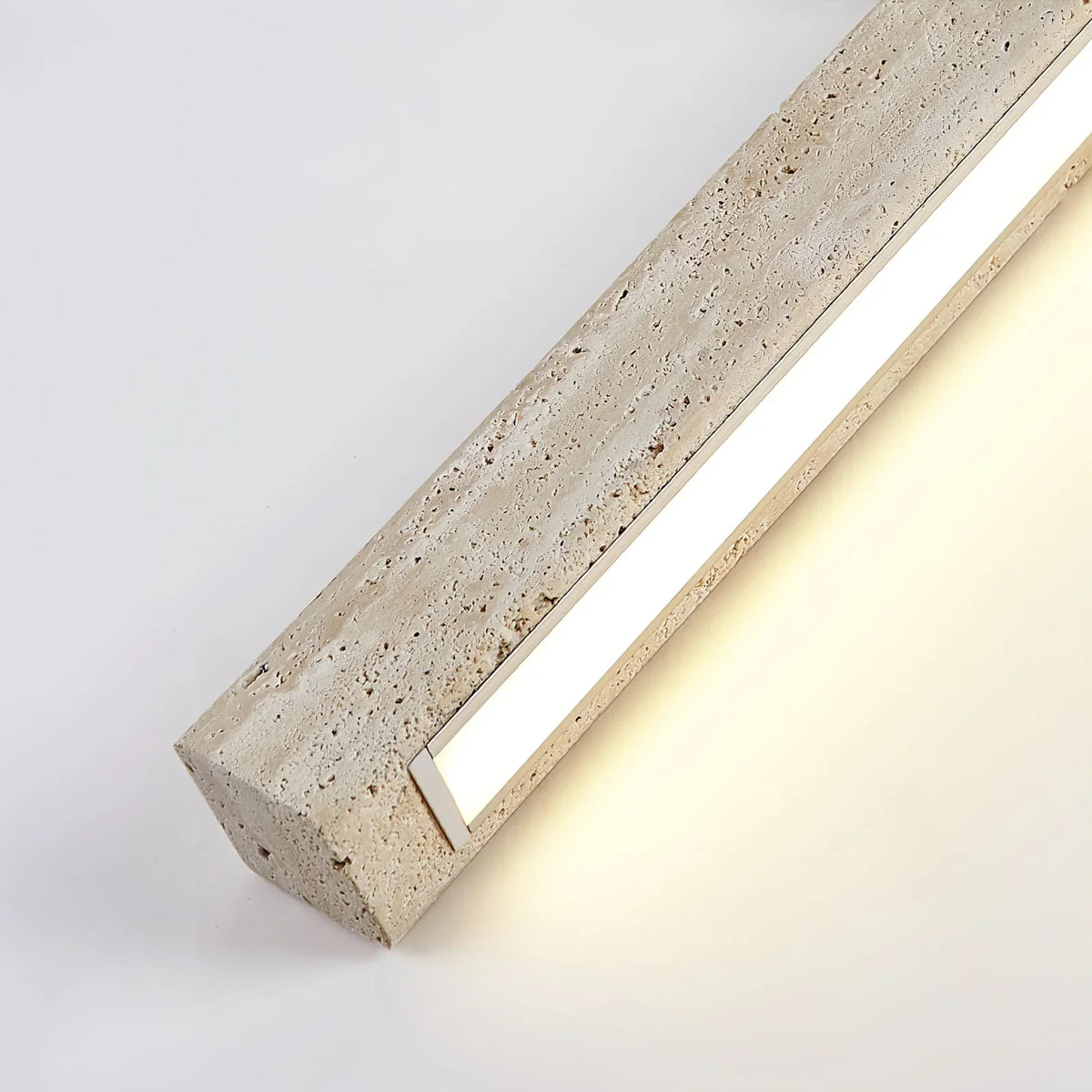 Travertine Column Rectangle Ceiling Light – Travertine detail 9