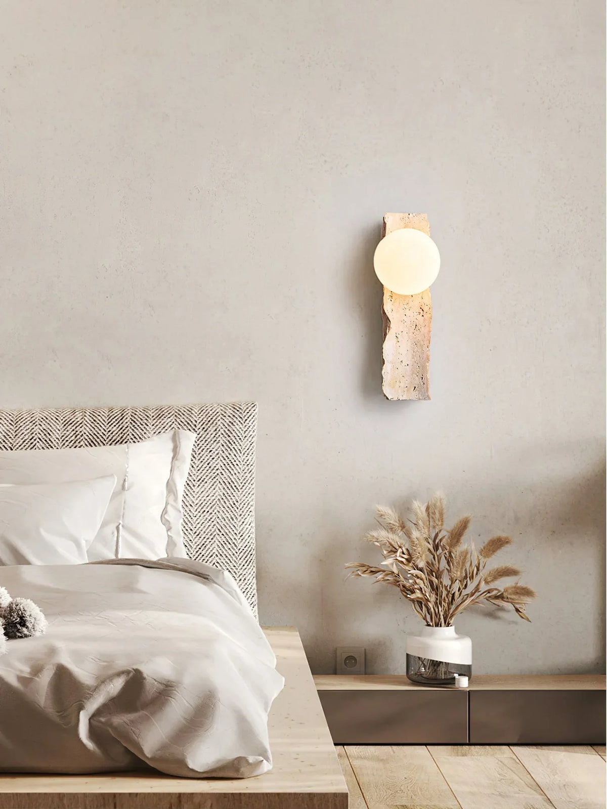 Travertine Daith Irregulate Wall Lamp – Travertine detail 6