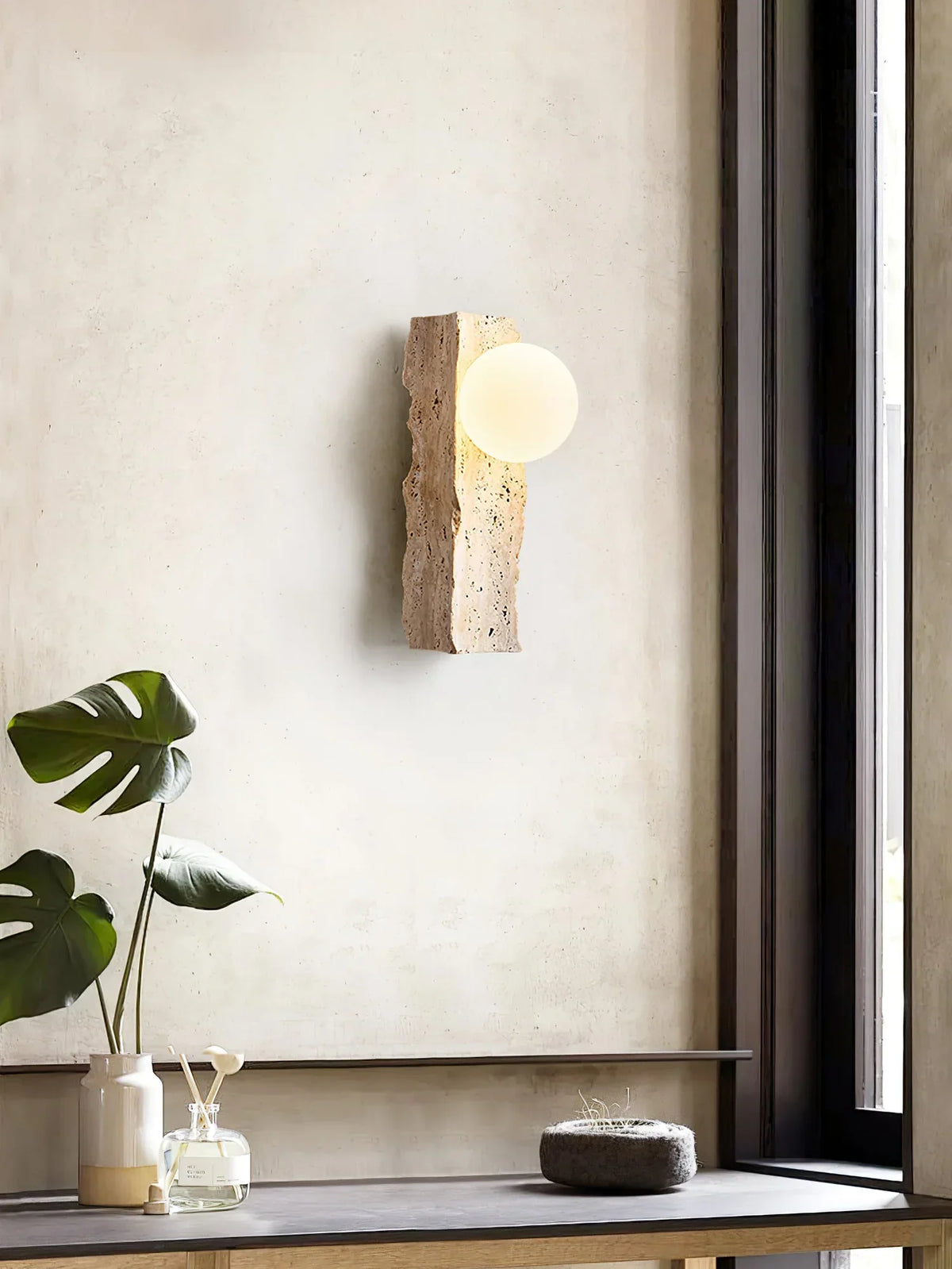 Travertine Daith Irregulate Wall Lamp – Travertine detail 7