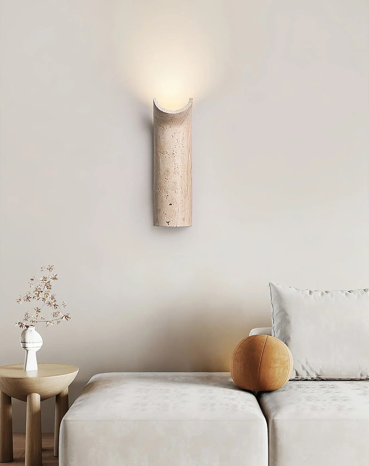 Travertine Hobart Wall Lamp – Travertine detail 4