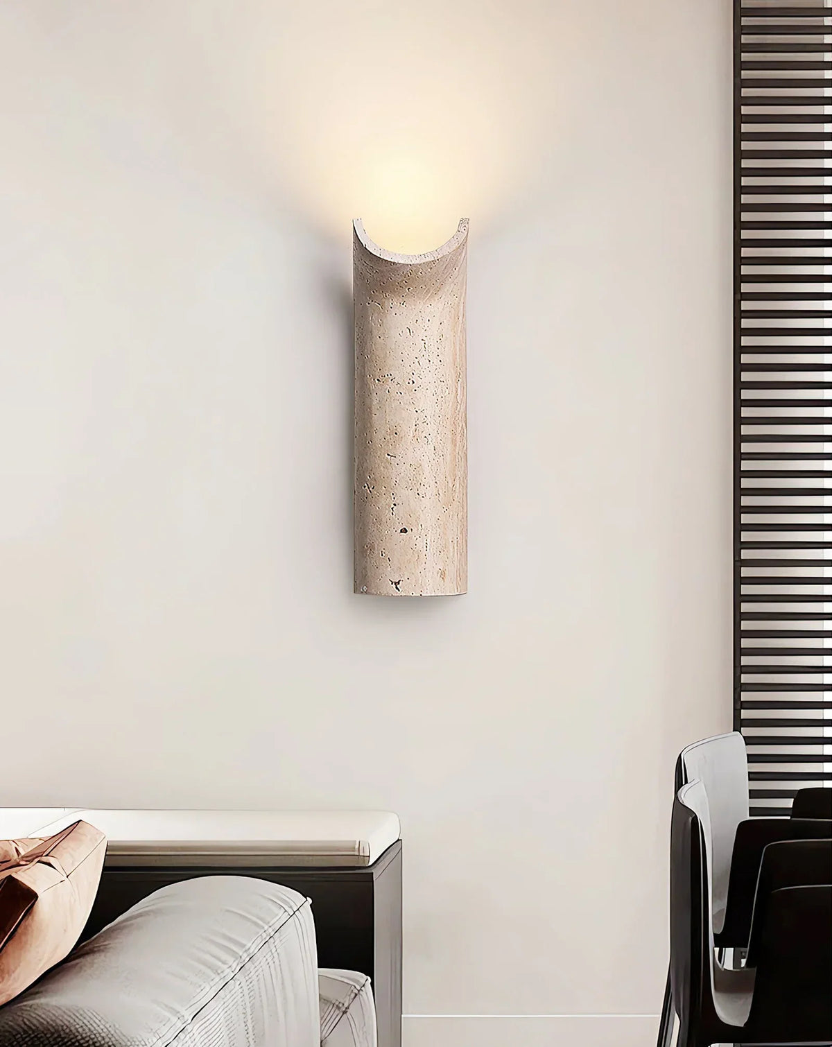 Travertine Hobart Wall Lamp – Travertine detail 5