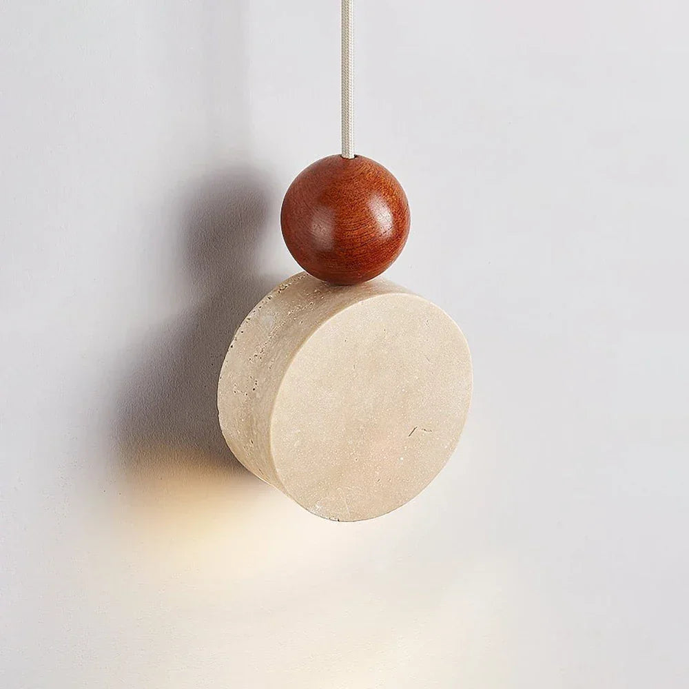 Travertine Liora Tiered Pendant Light – Travertine detail 8