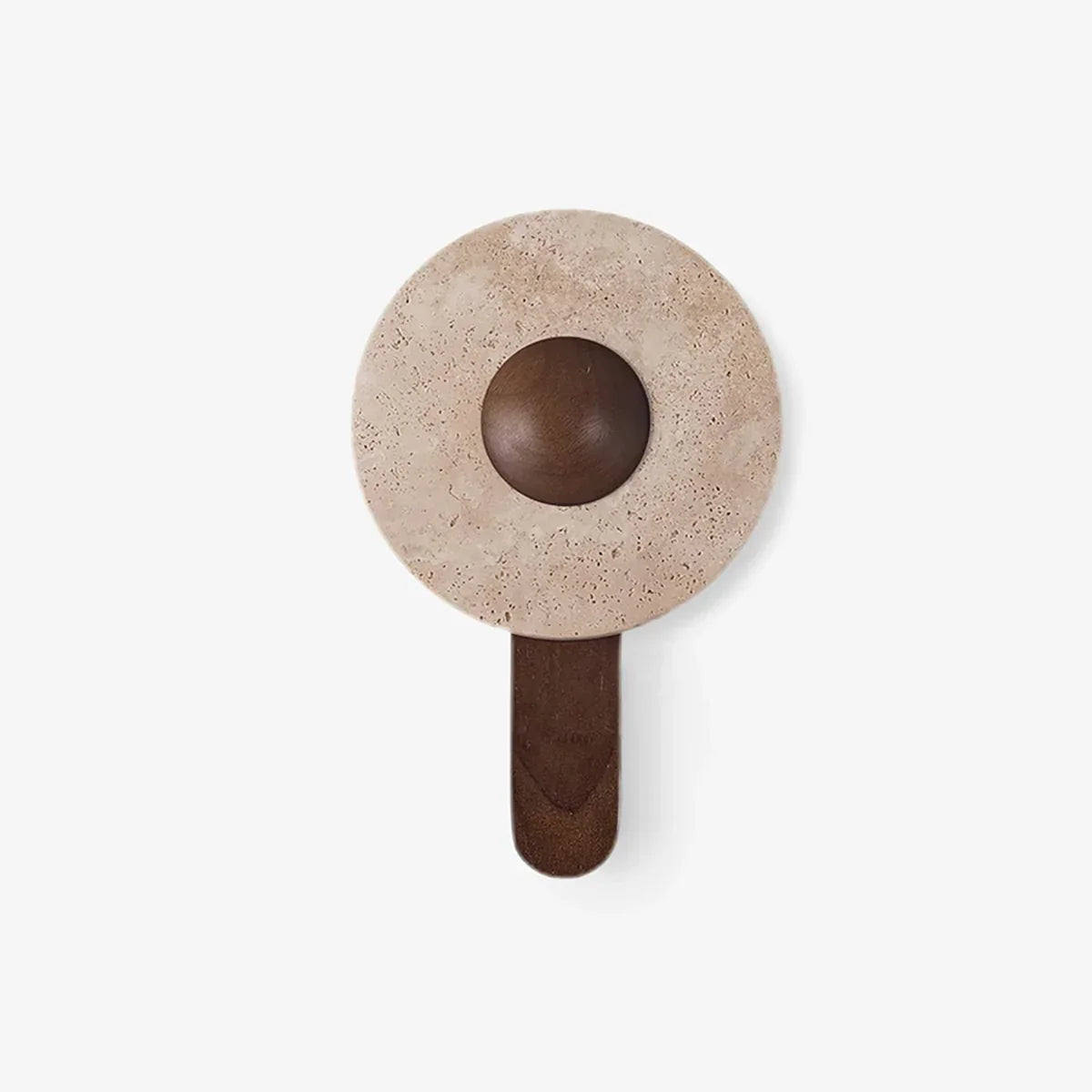 Travertine Lunar Wood Wall Lamp – Travertine detail 11