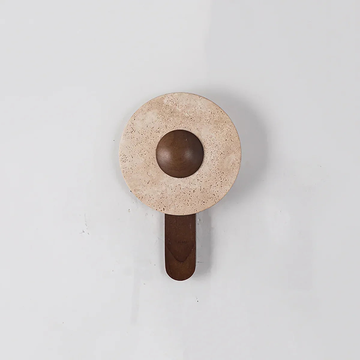 Travertine Lunar Wood Wall Lamp – Travertine detail 12