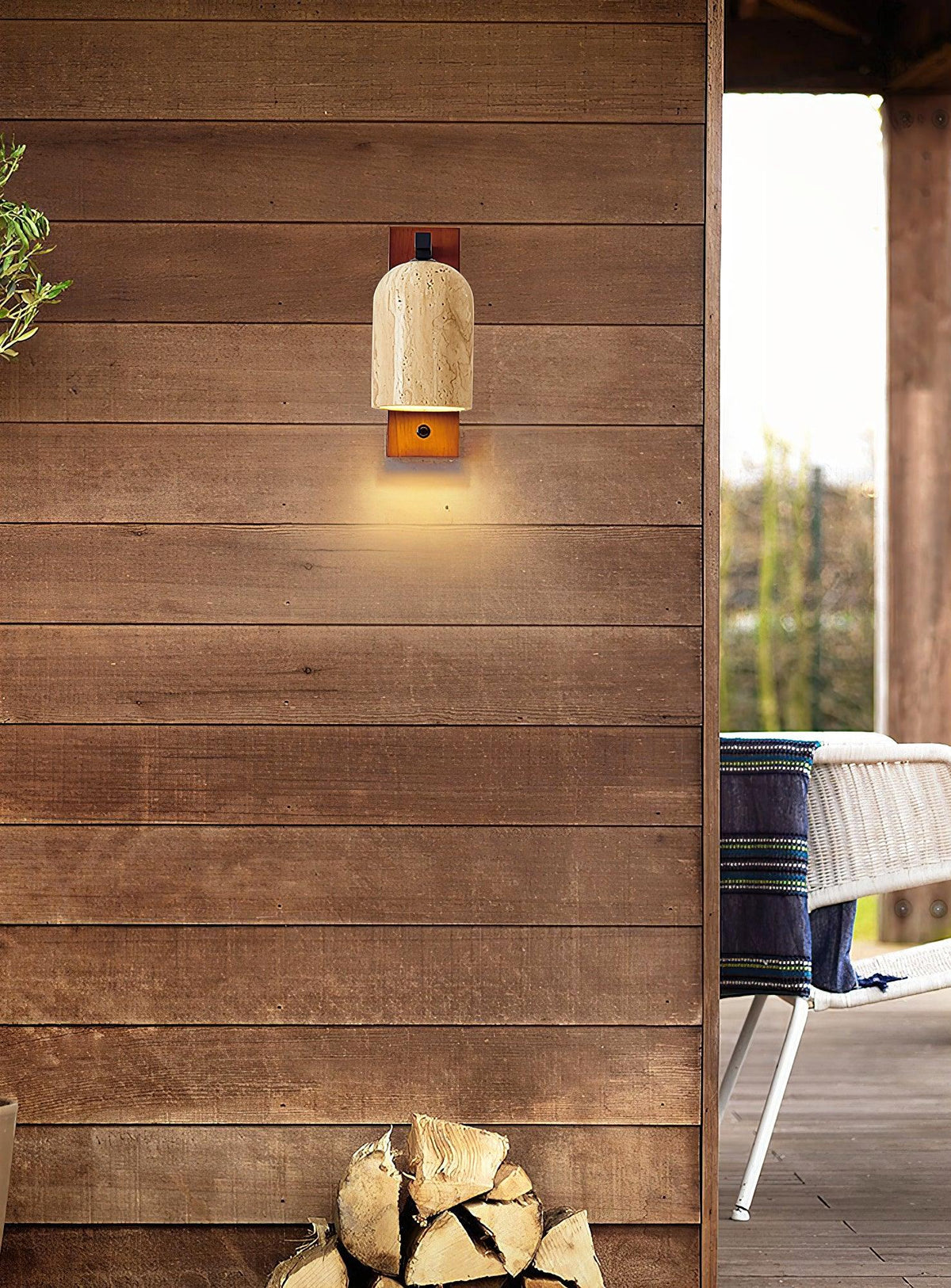 Travertine Mirabelle Wall Lamp – Travertine detail 8