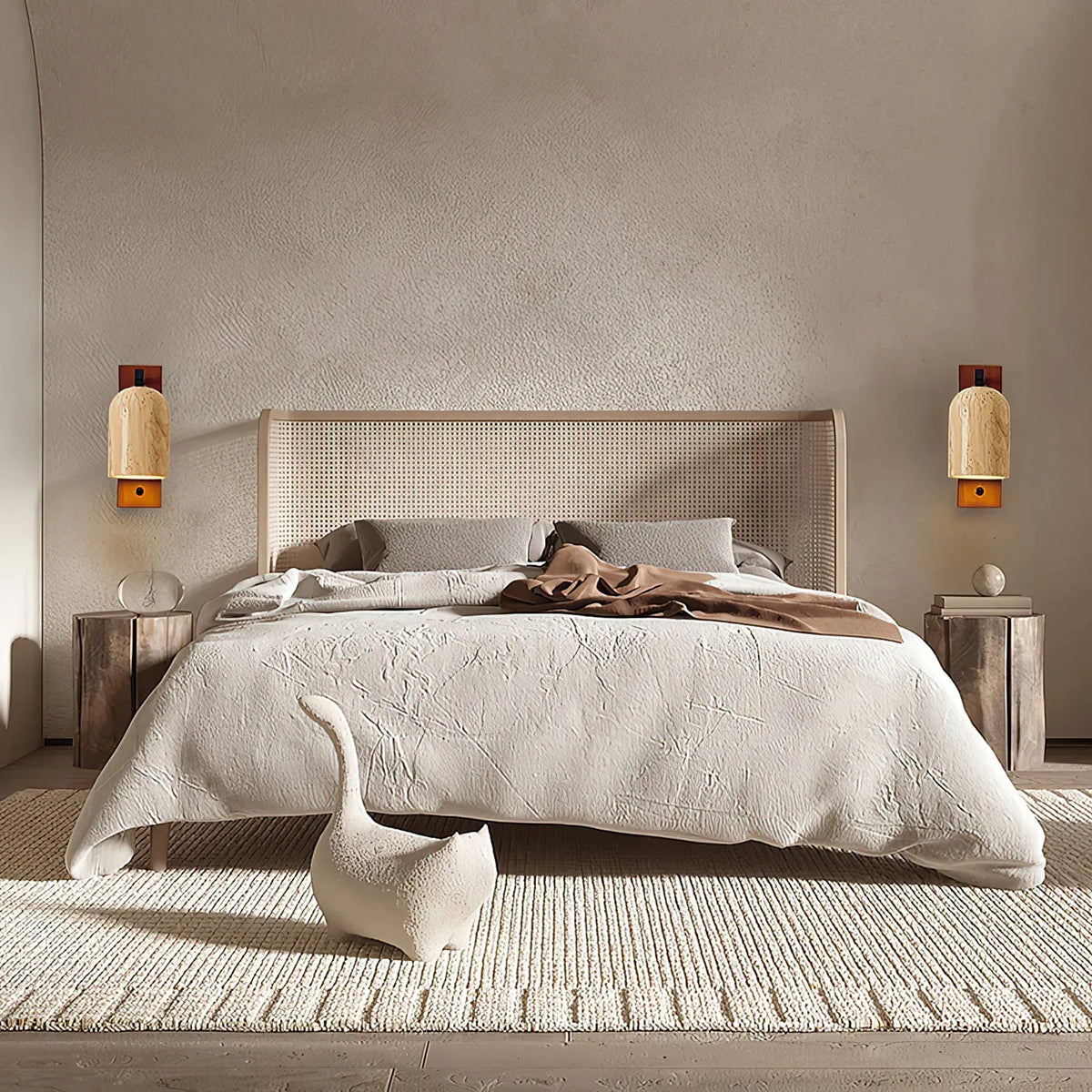 Travertine Mirabelle Wall Lamp – Travertine detail 4