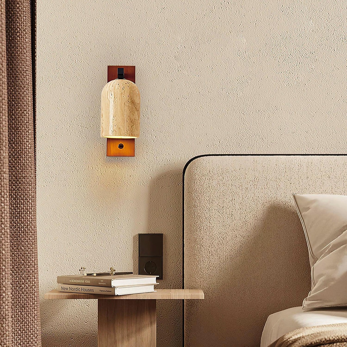 Travertine Mirabelle Wall Lamp – Travertine detail 9