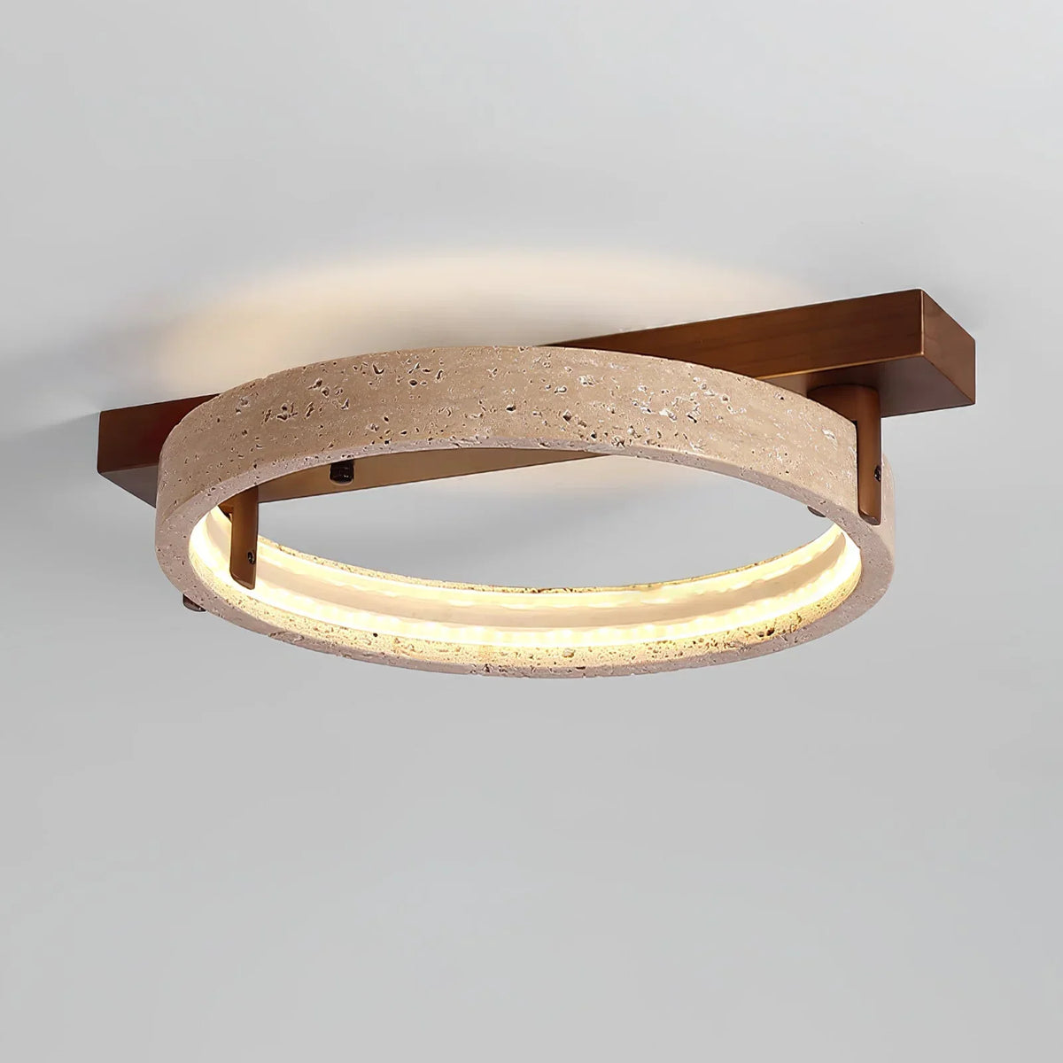 Travertine Ring Horizon Circular Ceiling Lamp – Travertine detail 12