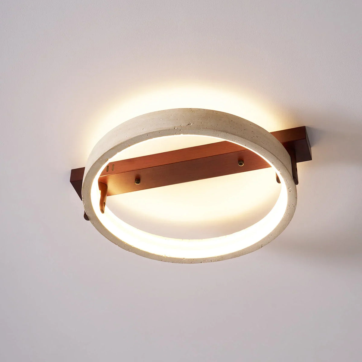 Travertine Ring Horizon Circular Ceiling Lamp – Travertine detail 8