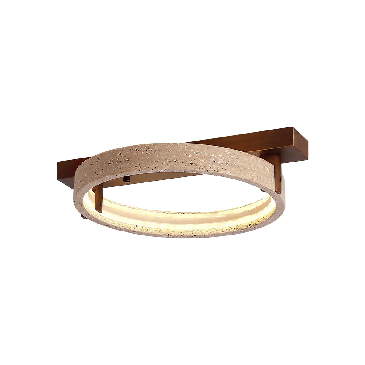 Travertine Ring Horizon Circular Ceiling Lamp – Travertine detail 10