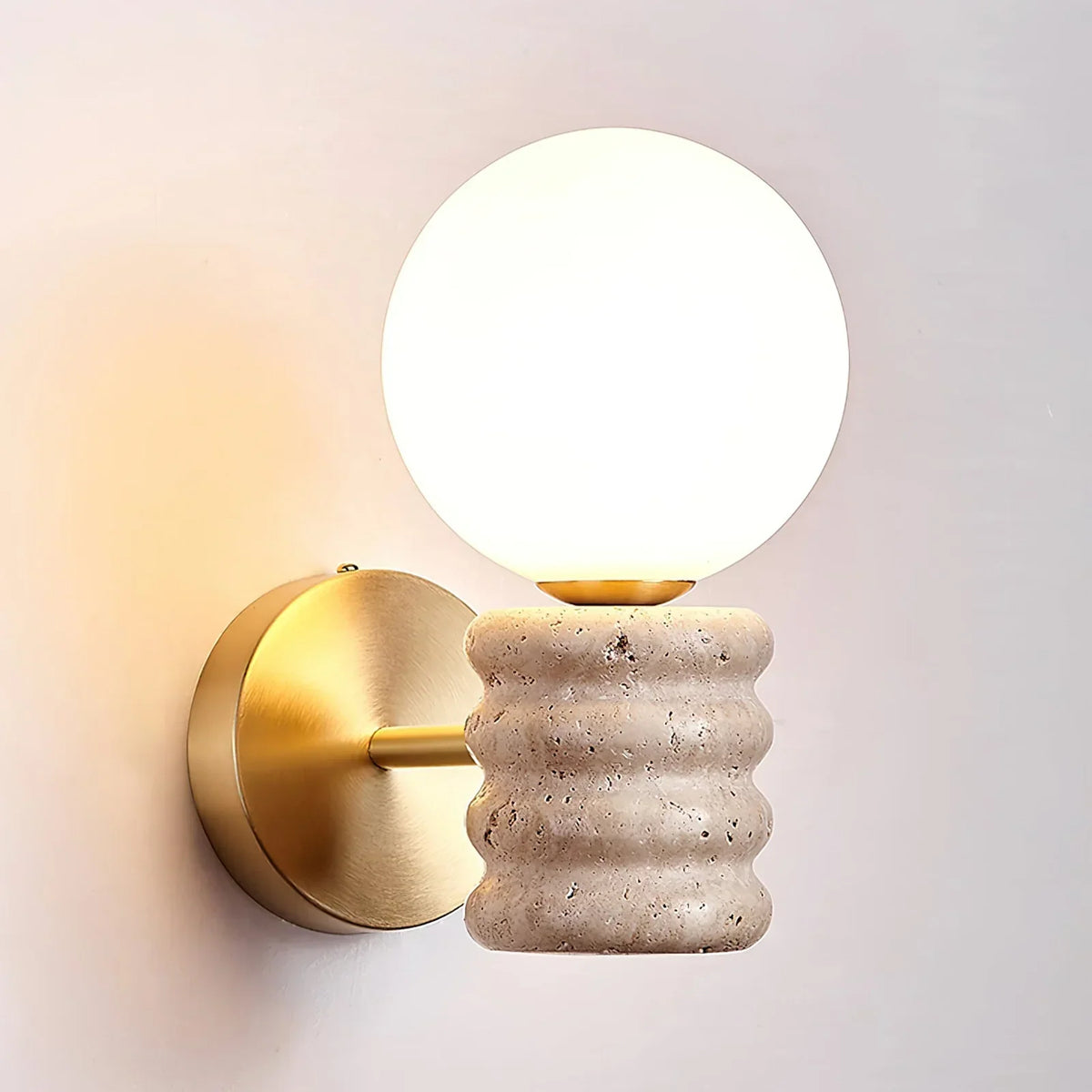 Travertine Romus Wall Lamp – Travertine detail 11