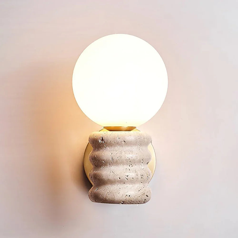 Travertine Romus Wall Lamp – Travertine detail 13