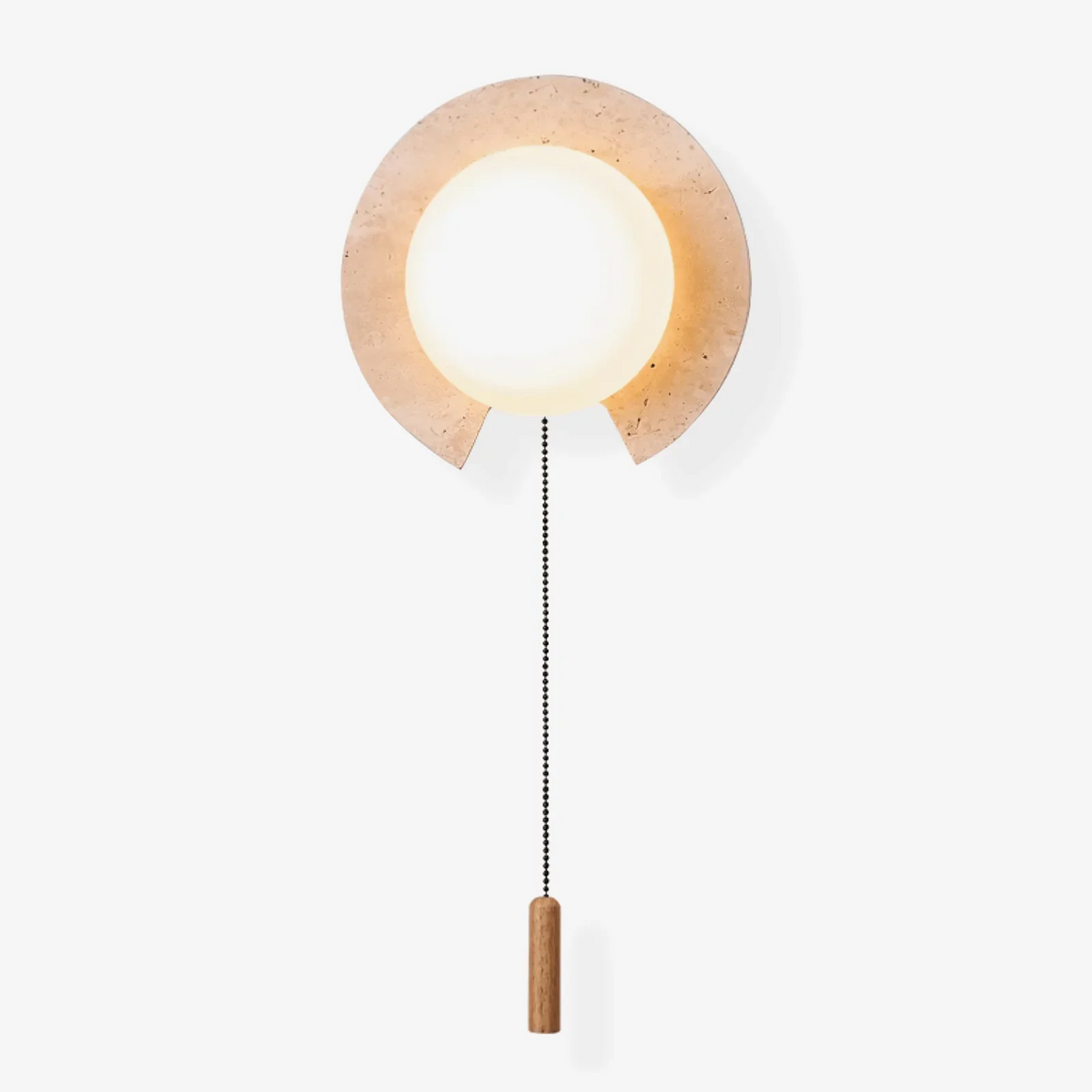 Travertine Round Solclip Wall Light – Travertine detail 10