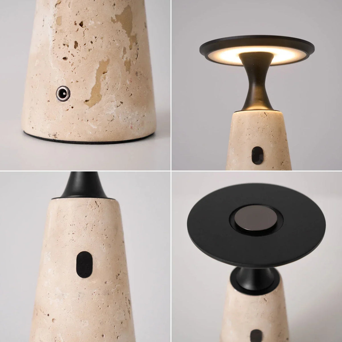 Travertine Terrava Rechargeable Table Lamp – Travertine detail 15