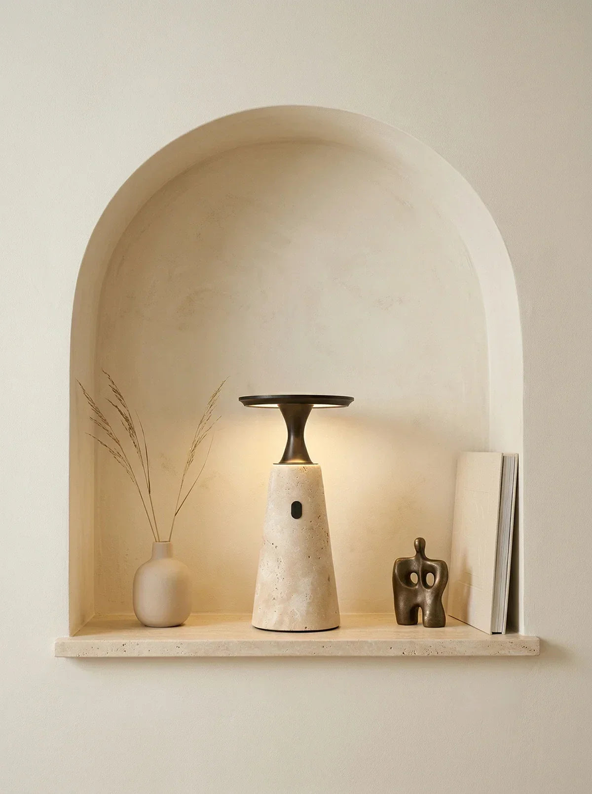 Travertine Terrava Rechargeable Table Lamp – Travertine detail 13