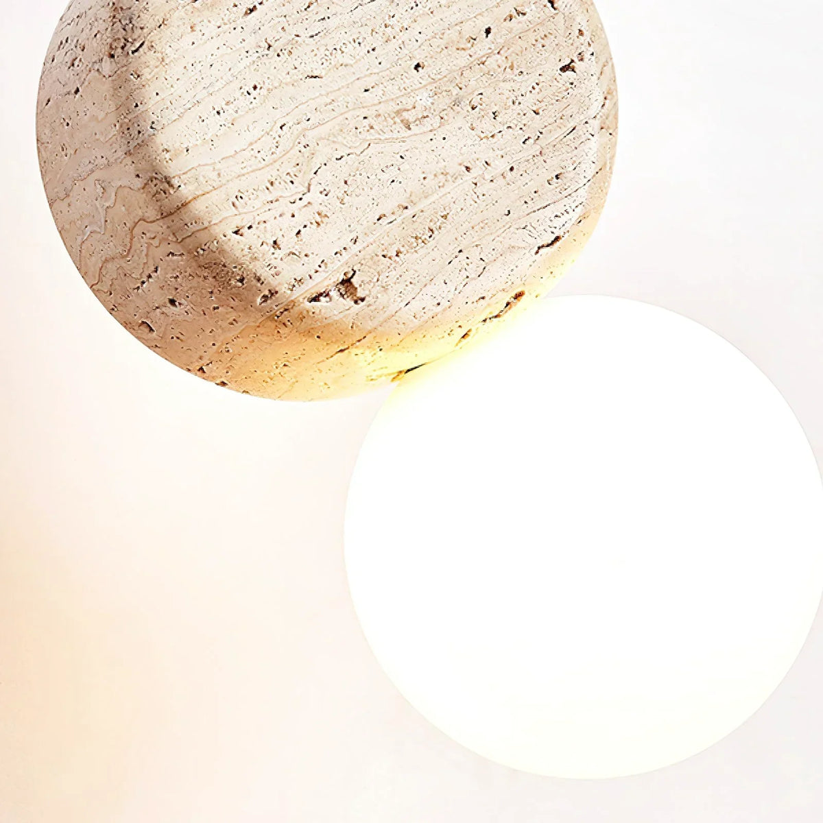 Travertine Tranquil Glow Pendant Lamp – Travertine detail 8