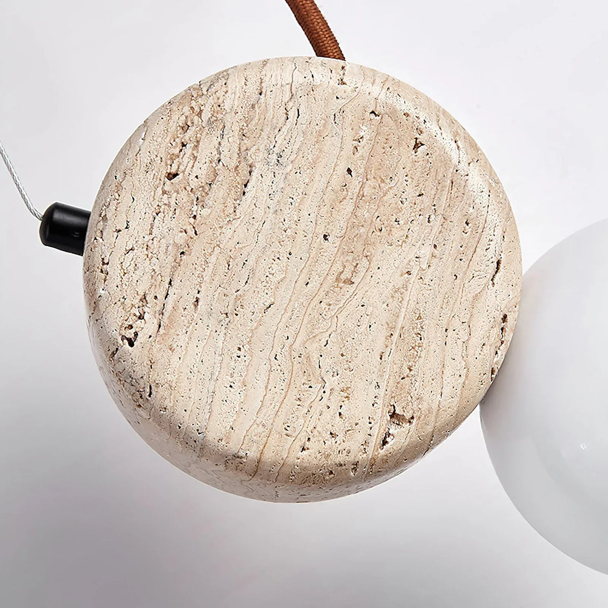 Travertine Tranquil Glow Pendant Lamp – Travertine detail 7