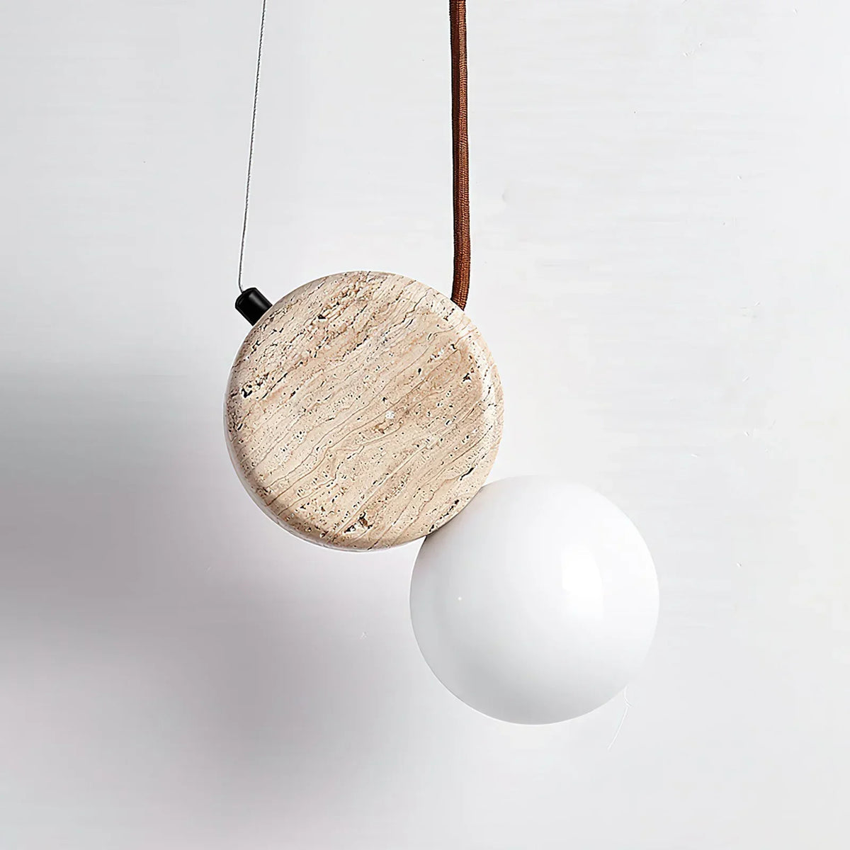 Travertine Tranquil Glow Pendant Lamp – Travertine detail 11
