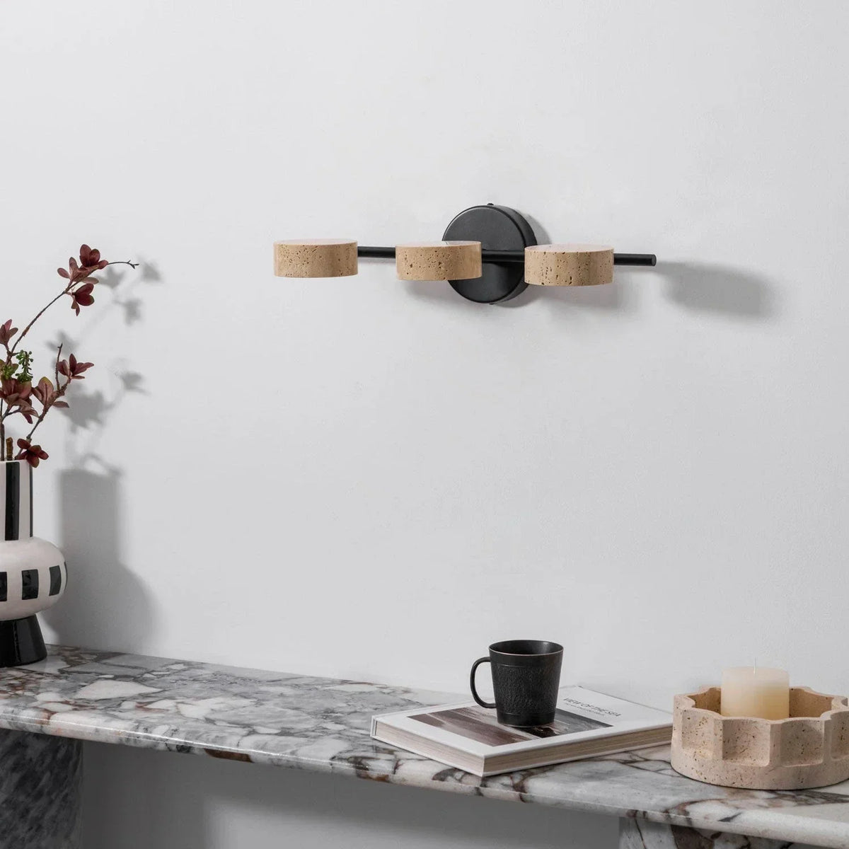 Travertine Traviso Beam Wall Sconce – Travertine detail 12
