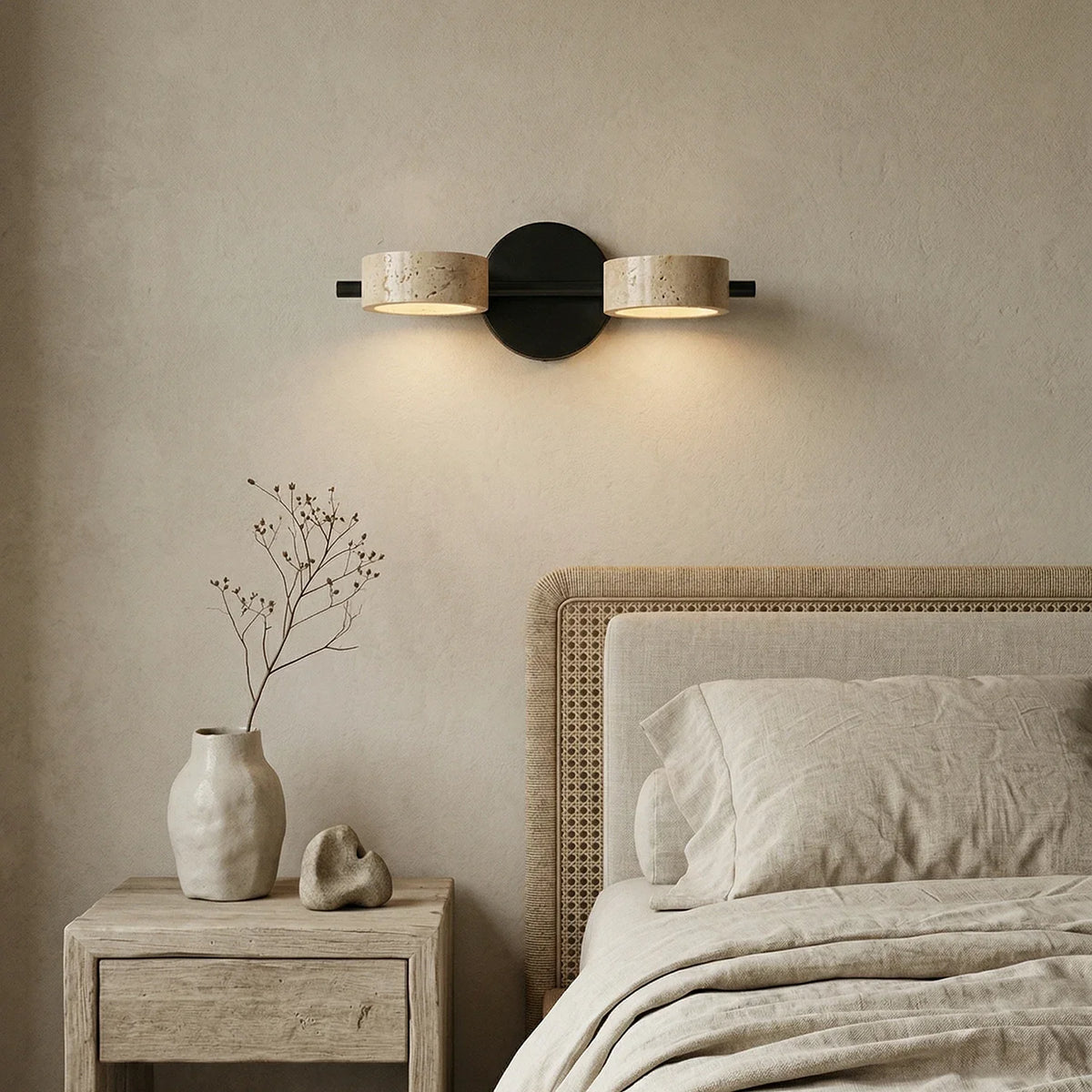 Travertine Traviso Beam Wall Sconce – Travertine detail 5