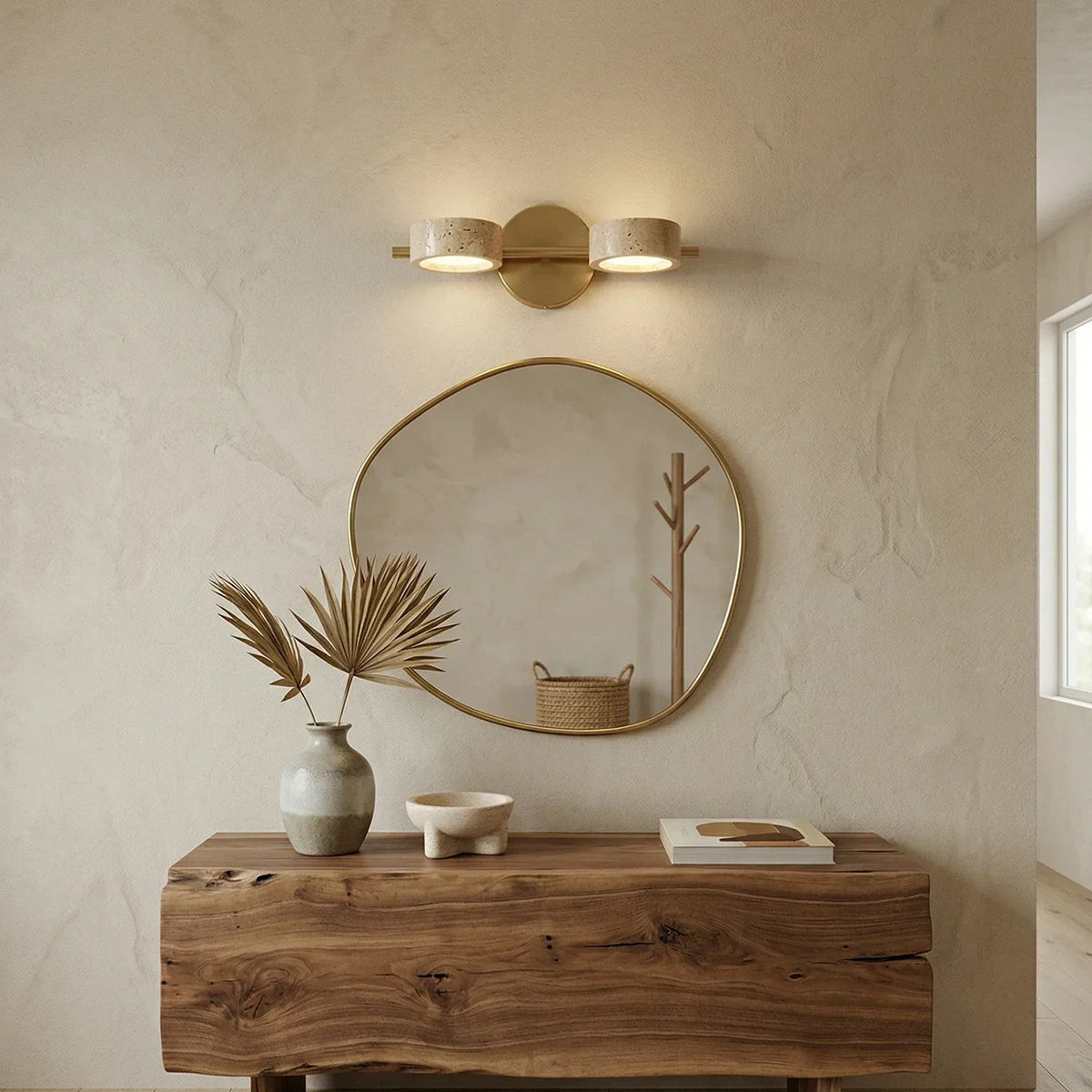 Travertine Traviso Beam Wall Sconce – Travertine detail 8