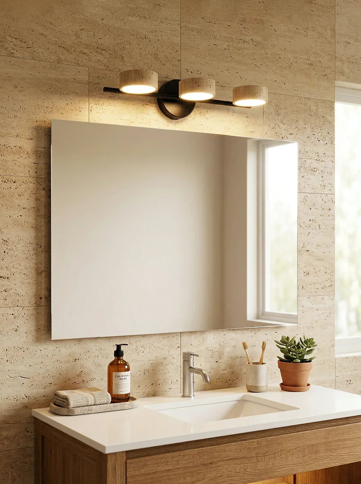 Travertine Traviso Beam Wall Sconce – Travertine detail 11