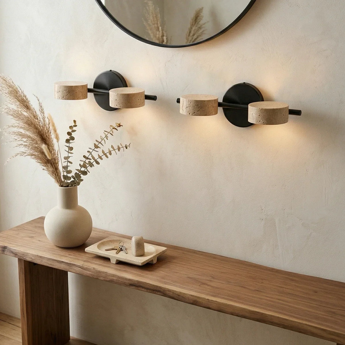 Travertine Traviso Beam Wall Sconce – Travertine detail 6