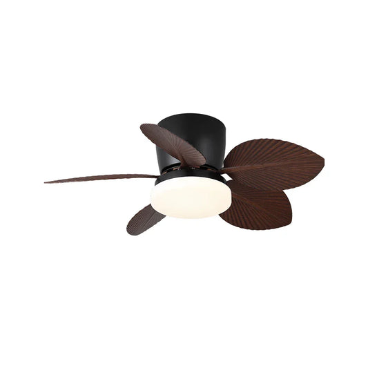Tropical Palm Five-Blade Copper Ceiling Fan Light