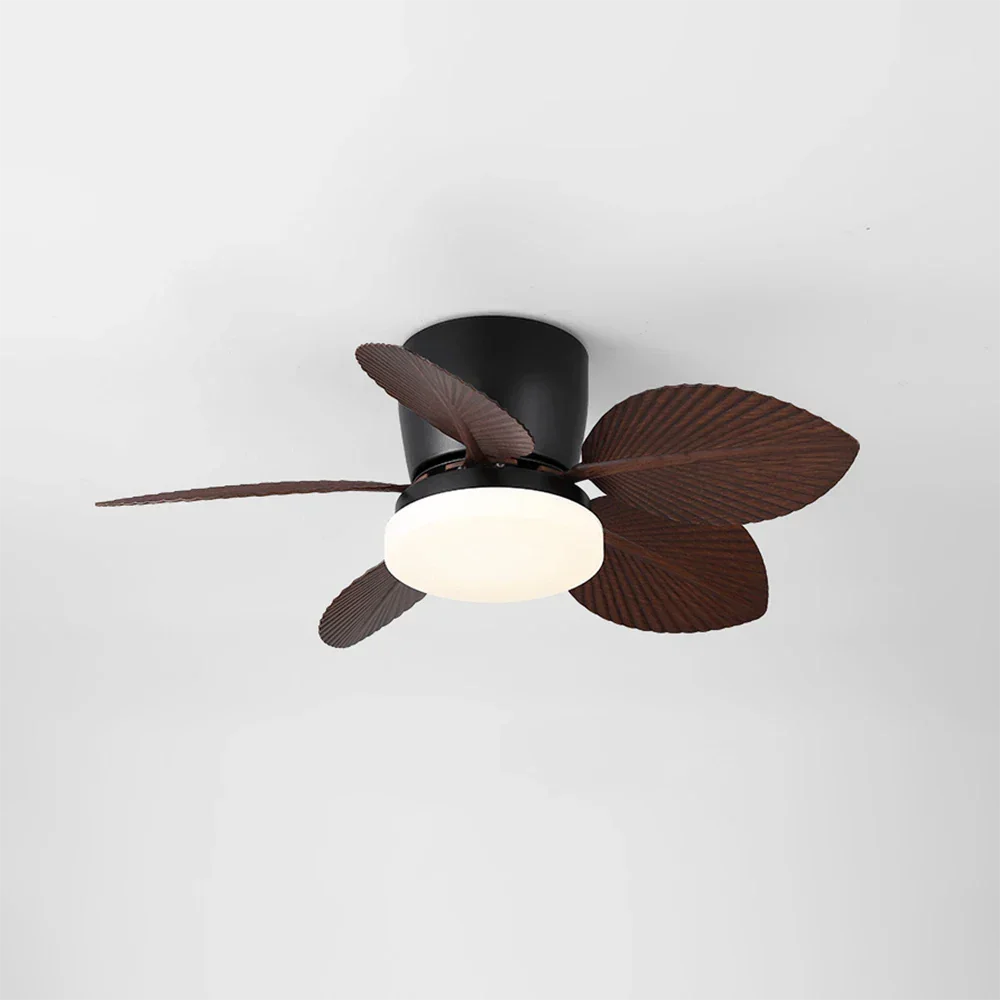 Tropical Palm Five-Blade Copper Ceiling Fan Light – Copper detail 12