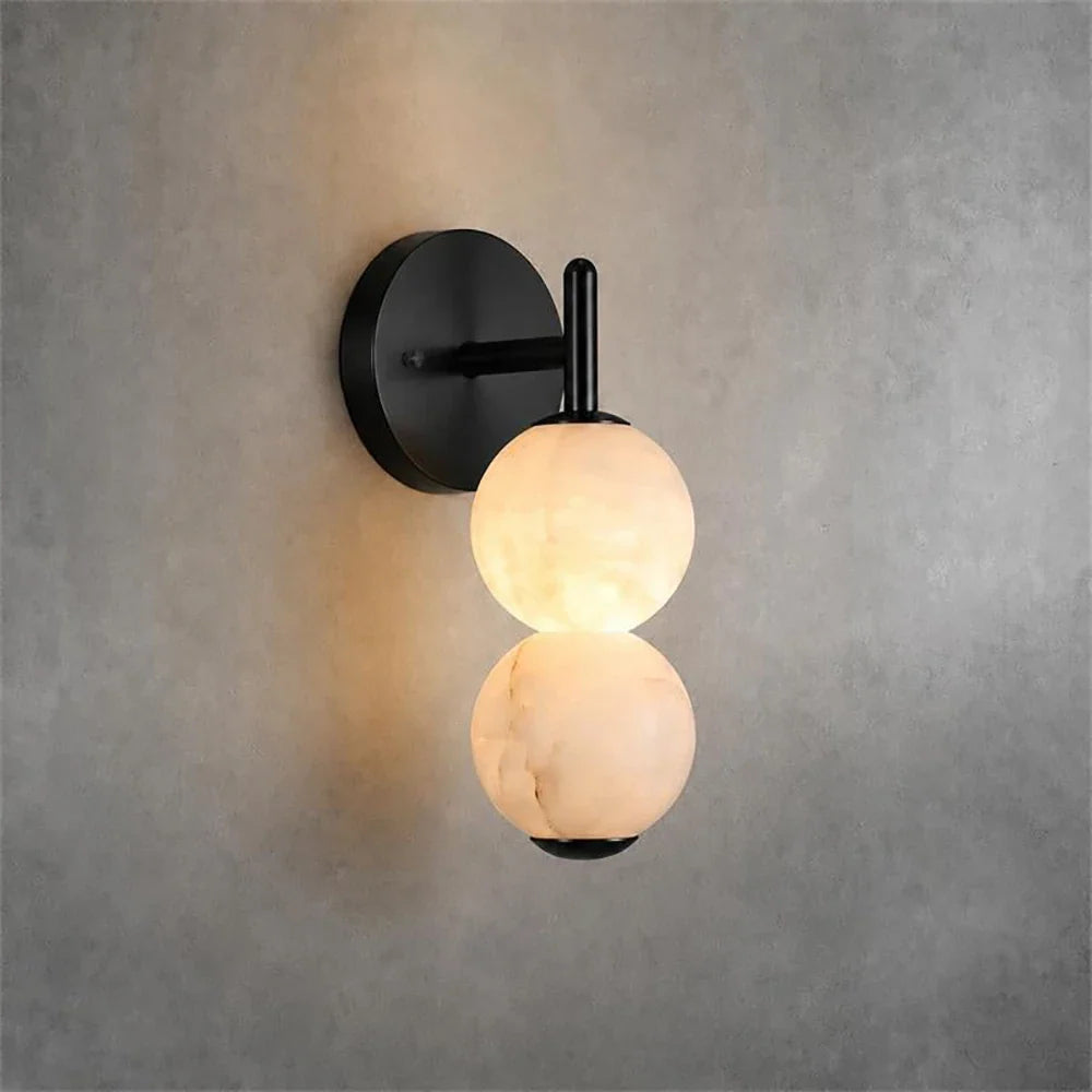 Twin Moon Alabaster Wall Sconce – Alabaster detail 11