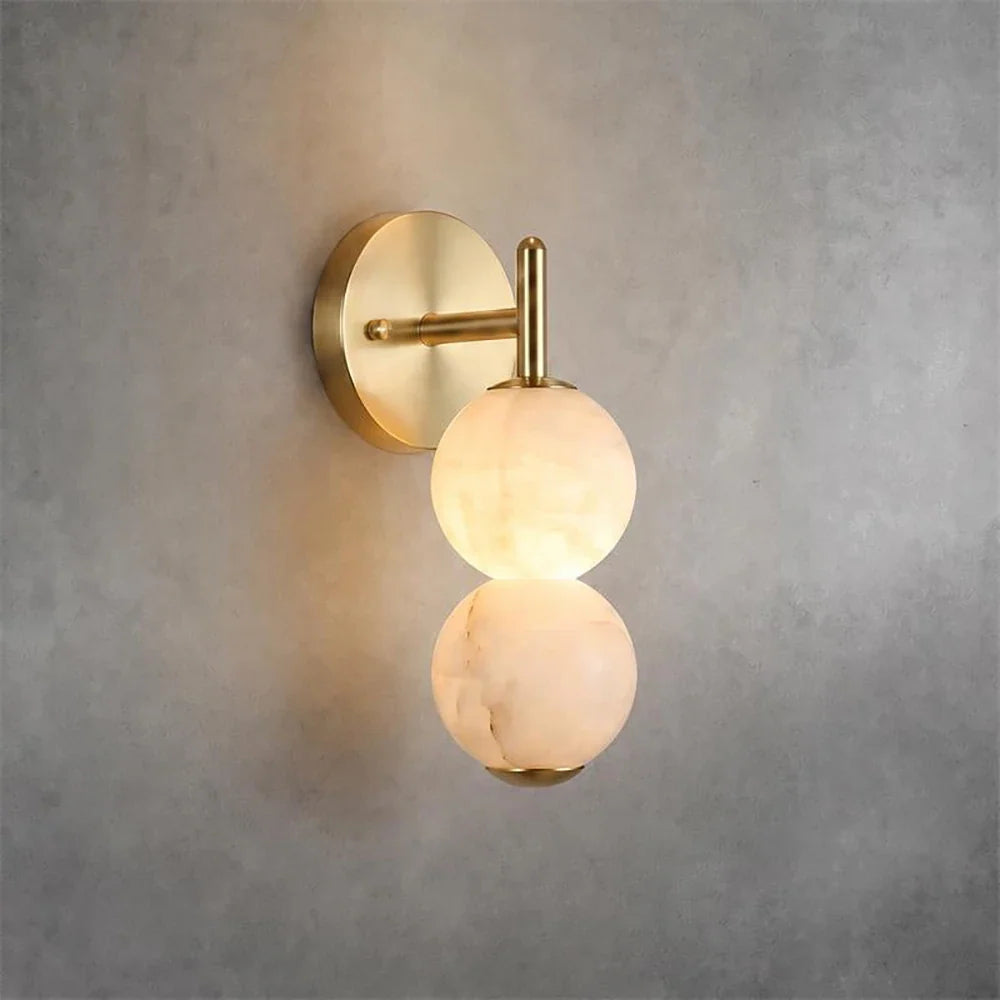 Twin Moon Alabaster Wall Sconce – Alabaster detail 10