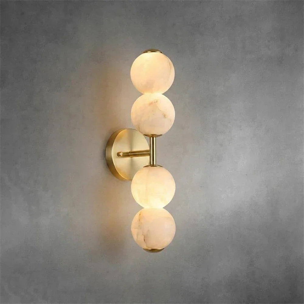 Twin Moon Alabaster Wall Sconce – Alabaster detail 12
